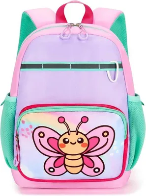 Produktbild von Rucksack für den Kindergarten, geeignet für Mädchen und Jungen, mit Brustgurt und Trillerpfeife, sicher, im A4-Format, leicht, reflektierend, ideal für den Kindergarten