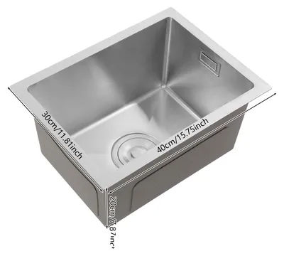 Obrázok produktu pre Kuchynský drez, nerezový, s jednou miskou, strieborný
