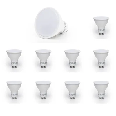 Produktbild von 10x Sparset 7W GU10 LED Leuchtmittel SMD 120° Grad 550 Lumen Spot Strahler Lampe Warmweiß