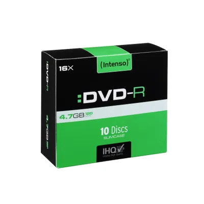 Produktbild von Intenso DVD-R 4.7GB, 16x, 4.7 GB, DVD-R, 120 min, slimcase