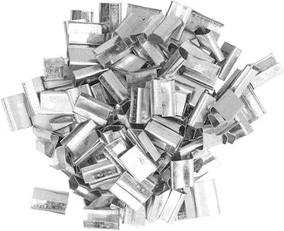 Immagine prodotto di Guarnizioni metalliche zincate per nastri in poliestere, 500 g, 25 x 16 mm, confezione