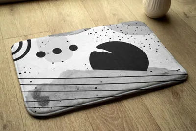 Produktbild von Badteppich Saugfähige - Badezimmer Teppich - Rutschfester Badvorleger Badematte - 75x45 cm - Geometrische Muster