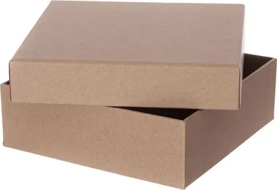 Produktbild von Pappschachtel 15 x 15 x 5 cm, braun, mit Deckel, Geschenkschachtel, Kraftkarton