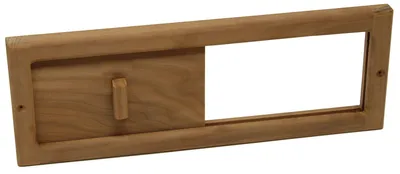 Produktbild von Eliga Lüftungsschieber aus Thermoholz für die Entlüftung von Innensaunen B 37 x H 13 cm