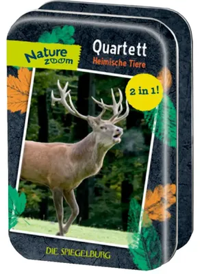 Produktbild von Quartett-Kartenspiel – Heimische Tiere