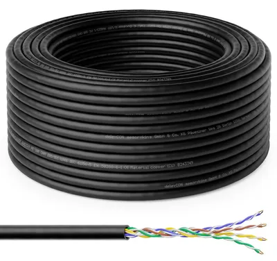 Produktbild von deleyCON 30m CAT6 Outdoor Verlegekabel Netzwerkkabel 1000 Mbit – Größe 30 M