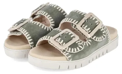 Productafbeelding van Gabor Damen slippers, groen, suède, maat: 44