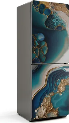 Zdjęcie produktu dla Abstrakcyjne fale i struktury - Magnetyczna osłona lodówki - Folia dekoracyjna magnetyczna do kuchni - Magnes na lodówkę deco - Samoprzylepna tablica magnetyczna - Folia magnetyczna na drzwi lodówki - 70x190 cm