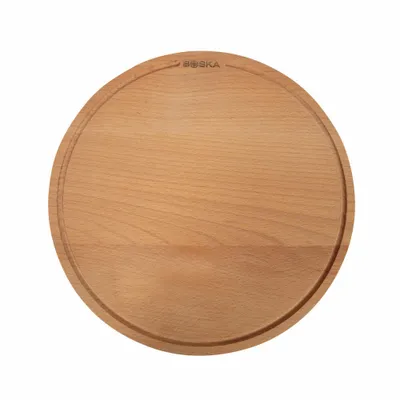 Image de Boska Planche à pizza Amigo L / Assiette à pizza / Planche en bois / Bois de hêtre / Avec rainure à jus / Aussi comme planche de service / Rond ⌀34cm