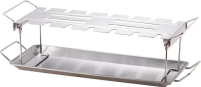Image de tepro Accessoires pour barbecue Support pour cuisses de poulet en acier inoxydable, 18 cuisses ou ailes de poulet