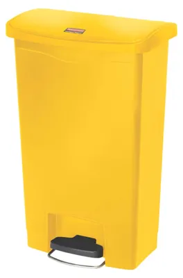 Produktbild von Rubbermaid Slim Jim Step On Container Front Step Pedal-Abfalleimer | 50 Liter, HxBxT 71,9x29,2x45,6cm | Polyethylen | Gelb