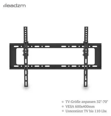 Zdjęcie produktu dla LEAZDM Uchwyt ścienny do telewizora, 32-86 cali, uchwyt ścienny LCD LED, standard VESA 600x400, regulowany kąt nachylenia, udźwig 50 kg