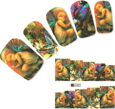 Produktbild von Tattoo Nail Art Schmetterling Fee fairy Nagel Sticker