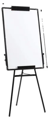 Imagen del producto de Pizarra blanca, superficie magnética, altura ajustable, color