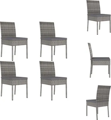 Produktbild von vidaXL Garten-Essstühle 4 Stk. Poly Rattan Grau -  Gartenstühle