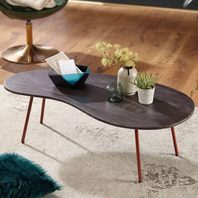 Obrázok produktu pre FineBuy Konferenčný stolík Akácia Masívne drevo / Kov 122x34,5x63 cm Odkladací stolík v priemyselnom štýle | Stolík do obývacej izby Elegantný veľký |