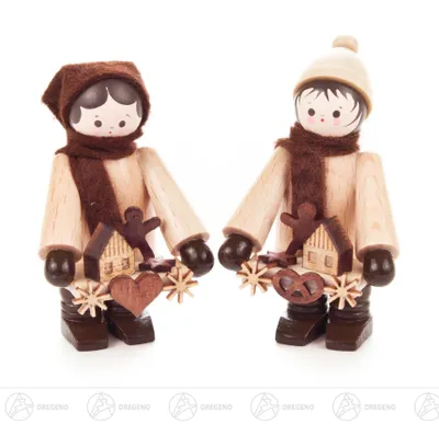Produktbild von Thiel-Figuren Striezelkinder - natur (2-teilig - 6cm) von Romy Thiel