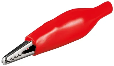Produktbild von Goobay Tools Krokodilklemme, Länge 32,5 mm, rot, 10 Stk. im Plastikbeutel
