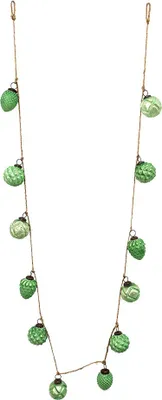 Immagine prodotto di Clayre & Eef Set di 12 gingilli natalizi Ø 5 cm / 190 cm in vetro verde