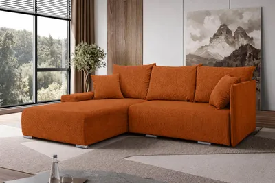 Produktbild von Kaiser Möbel Ecksofa, Sofa L-Form, Couch L-Form, Livorno L, stoff Poso, Kupfer, Links