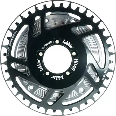 Produktbild von windmeile | Lekkie Bling Ring Set, 40T, Schwarz-Silber, für Bafang BBS03 BBSHD, Kettenblatt, Motor Hülle, Spacer, E-Bike, Pedelec