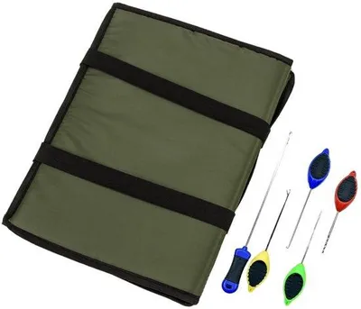 Produktbild von Faltbare Angelmat mit elastischer Trageband für Angler aller Niveaus mit Angelnael Angelgerät, Karpfengrab, 80 × 35 × 1 cm