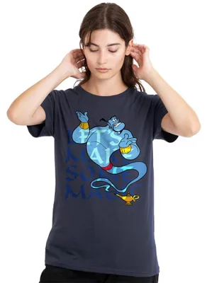 Zdjęcie produktu dla Koszulka damska Disney Aladdin "Let's Make Some Magic with The Genie", kolor granatowy, granatowy, rozmiar L (EU)