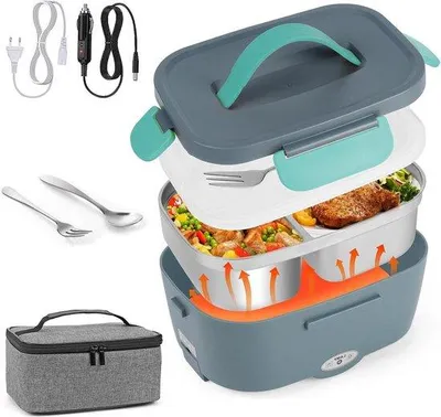 Immagine prodotto di Famanu Lunchbox Elettrica da 15 Litri - 3-in-1 - Adatta per auto (12 V/24 V/220 V)