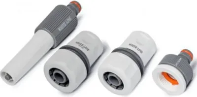 Produktbild von Bradas Spritzdüse-Set WHITE LINE 3/4" 4-teilig Farbe: grau/weiß
