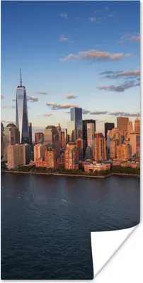 Produktbild von MuchoWow® Poster New York - Skyline - Boot 60x120 cm - Wandschmuck