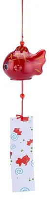Obrázek produktu pro Zlatá rybka, skleněná dekorace, červená, 39 cm, 1 kus
