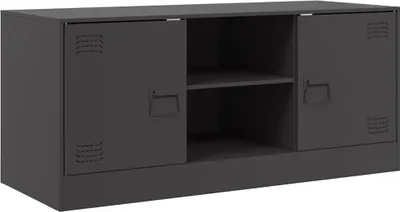 Obrázok produktu pre vidaXL TV skrinka čierna 99x39x44 cm oceľ