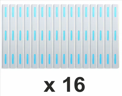Produktbild von Marina Grey 12 Set mit 16 Stück - Stegfender, Bootsfender zum Schutz von Motorbooten, Booten, Jetskis, Yachten 98x12x6cm  SUPERHIT DER SAISON 2024