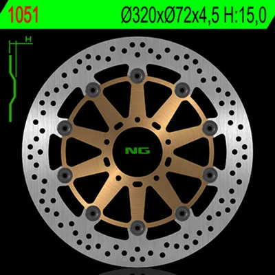Image de NG BRAKES Bremsscheibe schwimmend rund