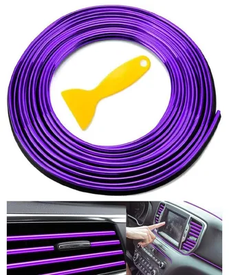 Produktbild von Innenraum-Zierleiste fürs Auto, lila, 5 m + Montagewerkzeug