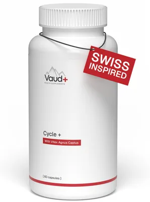 Produktbild von Vaud Menstruation Support - 200 mg Mönchspfeffer Extrakt (Vitex Agnus Castus) & Bambus Silica - Natürliche Unterstützung des Zyklus und weiblichen