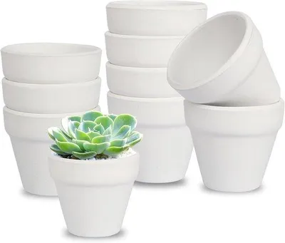 Obrázek produktu pro Malý keramický květináč 5 cm, bílý, pro vnitřní i venkovní použití