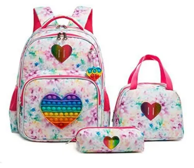 Image de Sac à dos pour filles, motif licorne, idéal pour la maternelle, la garderie ou l'école, forme de cœur