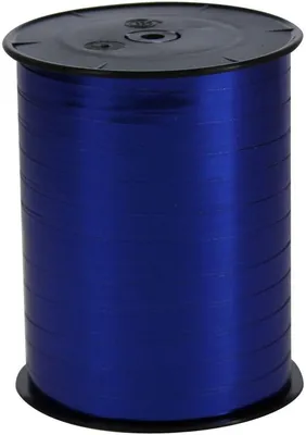 Produktbild von Geschenkband Alubeschichtung 7mmx250m königsblau Packung mit 12 Stück