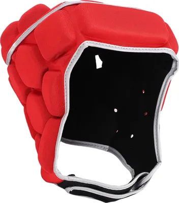 Produktbild von Rugby Helm Anti Kollision Atmungsaktive EVA Rugby Kopfschutz für Fußball Baseball Torwart Rot