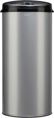 Image de Poubelle 45l gris métal - Rossignol - 93612 - sensitive