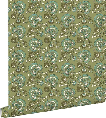 Obrázek produktu pro ESTAhome tapeta květinový vzor zelená 50 x 900 cm