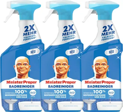 Produktbild von 3 x Meister Proper Badspray mit Frischeduft von Febreze 800ml (3 x 800ml)