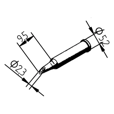 Produktbild von Ersa Lötspitze Serie 0102, WDLF16/1,6 mm, Hohlkehle 0102WDLF16/SB
