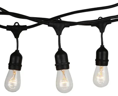 Produktbild von E27 LED Birnen Lichterkette - WP - Sockel - Schwarz - IP54
