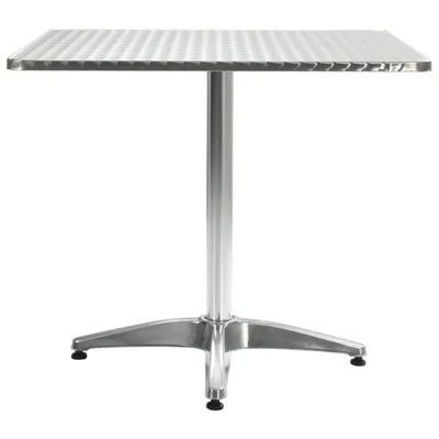Image de Table de jardin argentée 80 x 80 x 70 cm aluminium