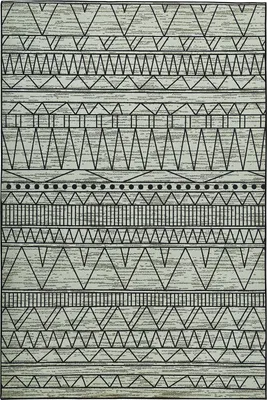 Zdjęcie produktu dla BELIANI Dywan szary 160 x 230 cm prostokątny wzór geometryczny