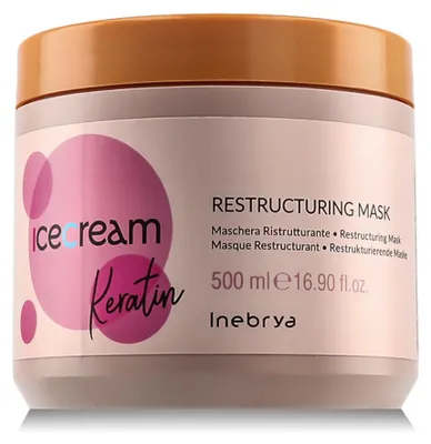 Productafbeelding van Inebrya Ice Cream Keratine Herstellend Masker, 500 ml