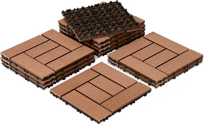 Produktbild von Aopunly WPC-Fliesen 22er Set Terrassenfliesen 30x30cm Fliesenset im Klicksystem