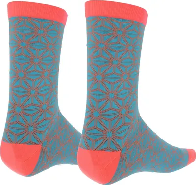 Produktbild von Supacaz Uni Socken Supasox Asanoha , Neon Blau Coral, 37-42